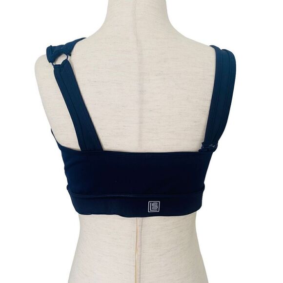 Laundry by Shelli Segal Crossover Removable Strap Sports Bra Size Large Navy J23 - Picture 7 of 13